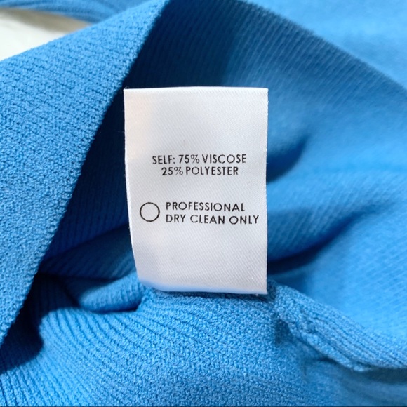 Rosie Assoulin NWT Tie Neck Knit Top Cornflower Blue - Picture 9 of 11